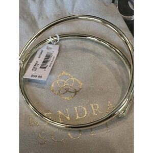Kendra Scott Myles Bangle Bracelet Gold Tone Womens 8 Inch NWT Fashion Jewelry